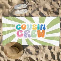 Cousin Crew Radiant Beach Towel, Monogram Pool Signature Towel For Kids, Vacation Gift, Picnic - thumbnail 3