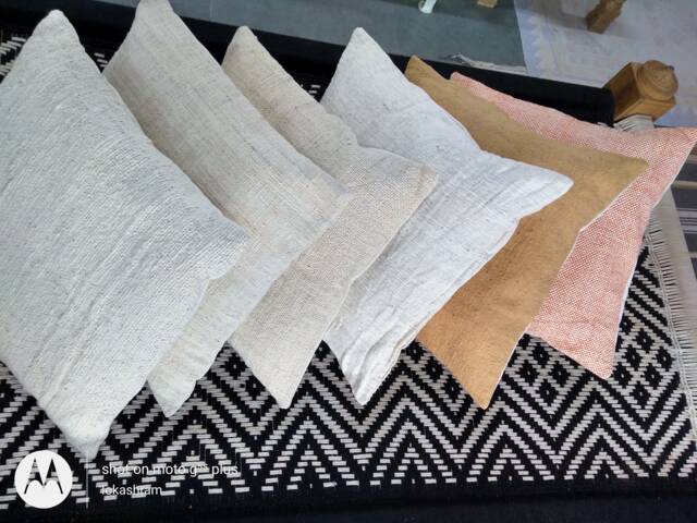 Set Of 6 Handmade Cotton Fabric Cushion Covers - image 1