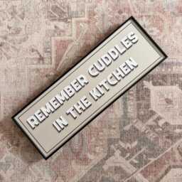Remember Cuddles in The Kitchen - Framed Metal Print Typography Gallery Wall Art Bold Prints Song Lyrics - thumbnail 1