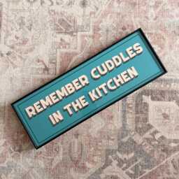 Remember Cuddles in The Kitchen - Framed Metal Print Typography Gallery Wall Art Bold Prints Song Lyrics - thumbnail 2