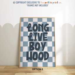 Long Live Boyhood Print -- Cool Boys Decor, Bedroom Print, Playroom Brothers Older Unframed - thumbnail 3