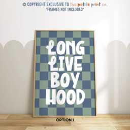 Long Live Boyhood Print -- Cool Boys Decor, Bedroom Print, Playroom Brothers Older Unframed - thumbnail 2