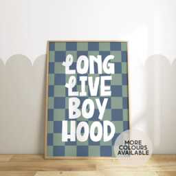Long Live Boyhood Print -- Cool Boys Decor, Bedroom Print, Playroom Brothers Older Unframed - thumbnail 1