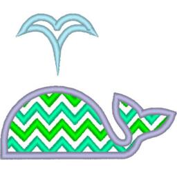 Whale Chevron Bx Also All Other - .pes .hus .dst .vp3 .vip .xxx .exp . Jef - Embroidery Appliqu?? Monogram Nautical Design - thumbnail 2