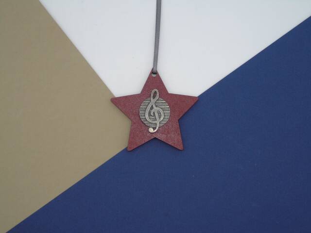 Treble Clef Christmas Decoration - Ornament Music Gift Lover Charm - image 1