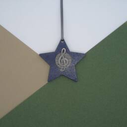 Treble Clef Christmas Decoration - Ornament Music Gift Lover Charm - thumbnail 3