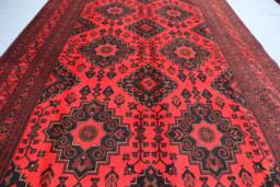 7x10 Tribal Area Rug - Afghan Hand Knotted Natural Veg Dyes Wool Large Geometric Caucasian Design Turkmen Bukhara Rug, Living Room - thumbnail 1