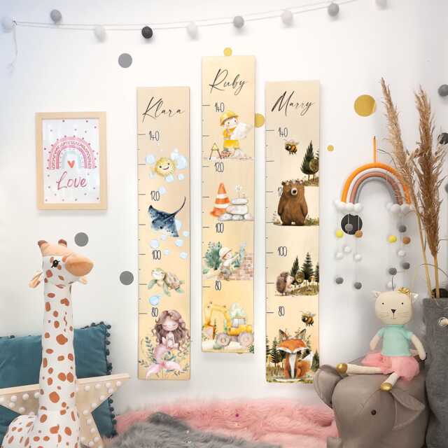 Children's Height Chart, Wooden Charts, Individual Gifts, Personalized Charts - image 1