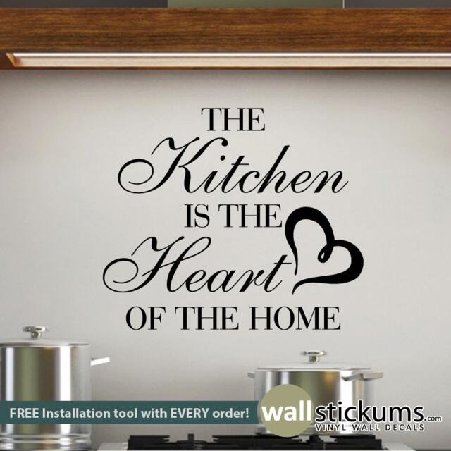 Kitchen Heart Of Home Wall Decal Vinyl Lettering - image 1