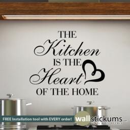 Kitchen Heart Of Home Wall Decal Vinyl Lettering - thumbnail 1