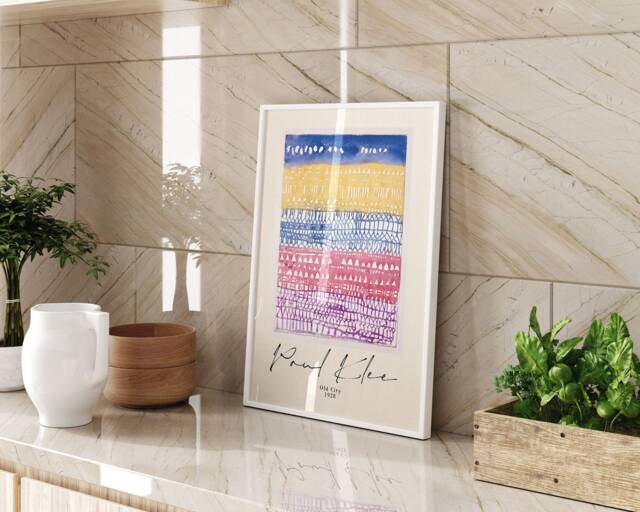 Paul Klee Old City 1928 Printed Wall Art A3 A4 Abstract Geometric Modern Decor Gift - image 1
