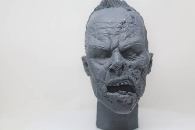 Resin Zombie Head Detailed Undead Sculpture - image 1