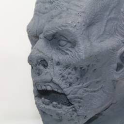 Resin Zombie Head Detailed Undead Sculpture - thumbnail 3