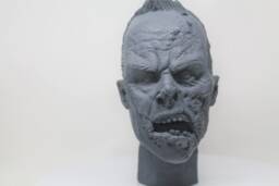 Resin Zombie Head Detailed Undead Sculpture - thumbnail 1