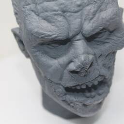 Resin Zombie Head Detailed Undead Sculpture - thumbnail 2