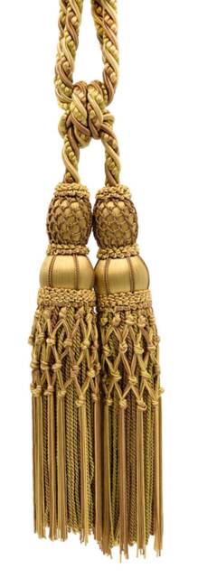 "D??copro Curtain & Drapery Double Tassel Tieback, Length 10"" - 25cm, Spread 38" - image 1