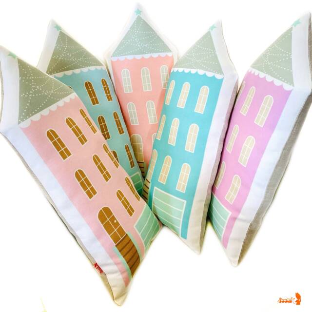 House Plush Pillow Cotton Linen Blend, Modern Nursery Decor - image 1