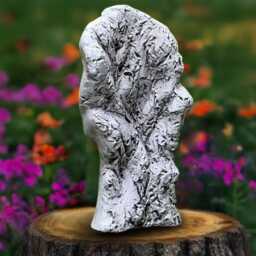 Large Concrete Face Statue Stone Head Bust Sculpture Cement Human Figure Garden Art Decor Outdoor Lawn Ornament Modern Gift - thumbnail 3