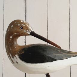 Wooden Sea Wading Bird Sandpiper Ornament, Hand Carved Figure Sand Piper Coastal Watcher Gift 32cm X 22cm 11cm - thumbnail 3