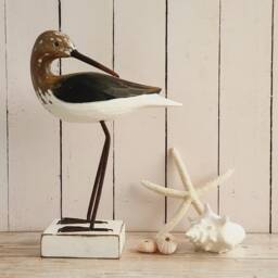 Wooden Sea Wading Bird Sandpiper Ornament, Hand Carved Figure Sand Piper Coastal Watcher Gift 32cm X 22cm 11cm - thumbnail 4