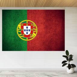 Flag Of Portugal Portuguese Rough 3D View Wall Sticker Poster Decal A970