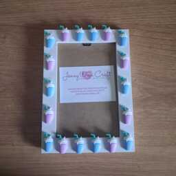 Blue & Purple Drink Cup Soft Resin Decals Photo Frame 4 X 6 Inches - thumbnail 2