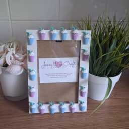 Blue & Purple Drink Cup Soft Resin Decals Photo Frame 4 X 6 Inches - thumbnail 1
