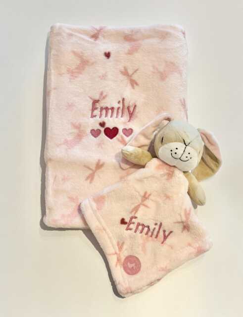 Personalised Baby Blanket & Comforter Set, Personalised New Gift in A Choice Of Designs - image 1