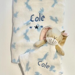 Personalised Baby Blanket & Comforter Set, Personalised New Gift in A Choice Of Designs - thumbnail 3