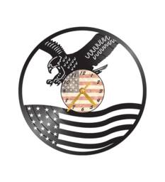 Free Shippingusa Flag Eagle Themed Vinyl Album Record Clock Made in The > Usa