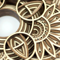 "Layered 3D Wood Art - ""Peacock Mandala" - thumbnail 4