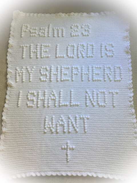 Psalm 23 Crochet Baby Blanket Pattern - image 1