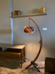 Wood Floor Lamp - Handmade Mid-Century Standing Light Modern Wooden Lighting Natural Home Decor