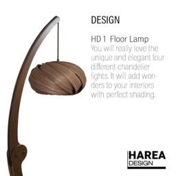 Wood Floor Lamp - Handmade Mid-Century Standing Light Modern Wooden Lighting Natural Home Decor - thumbnail 2
