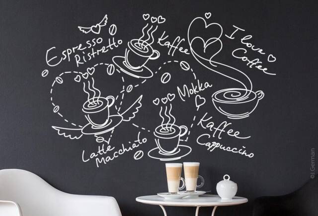 Wall Sticker Coffee Mix Decal Tattoo Decoration W504 - image 1