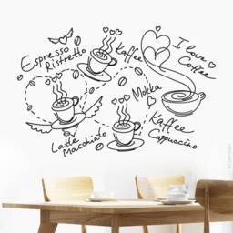Wall Sticker Coffee Mix Decal Tattoo Decoration W504 - thumbnail 2