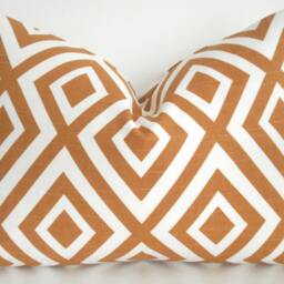 Geometric Pillow Cover - Richloom Tangerine Pumpkin Throw - thumbnail 2