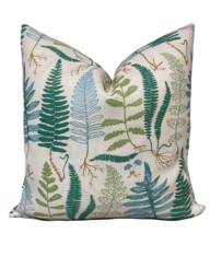 Schumacher Halcott Indoor/Outdoor Aqua Double Sided Cushion Covers Pillow - thumbnail 1