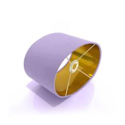 New Luxury High Quality Lilac Purple 76 Cotton Fabric Lamp Shade Oval Shape Oval Metallic Lining - thumbnail 3