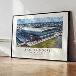 Bramley-Moore Stadium Art Print - Frames Available Poster Bramley Moore Dock Everton Painting Gift Hill Dad Dickinson Christmas - thumbnail 2