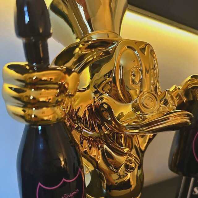 Money Duck Gold Sculpture, Alec Monopoly Inspired Pop Art - image 1