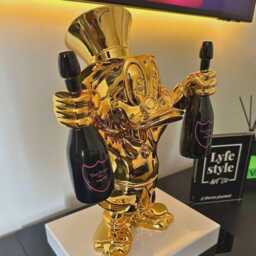 Money Duck Gold Sculpture, Alec Monopoly Inspired Pop Art - thumbnail 4