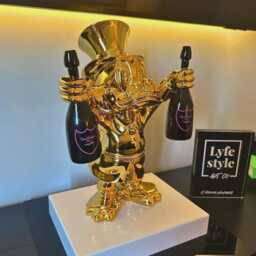 Money Duck Gold Sculpture, Alec Monopoly Inspired Pop Art - thumbnail 2