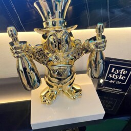 Champagne Duck - Sculpture Pop Art Gold Statue Alec Monopoly Inspired Luxury Home Decor - thumbnail 3