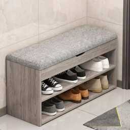 Entryway Shoe Bench With Storage Cabinet & Cushioned Seat Organizer - thumbnail 1