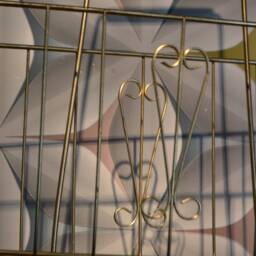 Vintage Brass Newspaper Rack, 1950S Rockabilly Design - thumbnail 2