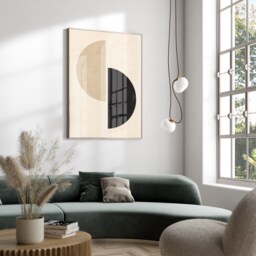 Set Of 3, Geometric Abstract Art, Neutral Beige, Living Room Wall Art Poster Prints Home Decor, A5, A4, A3 A3+ A2 Sizes, Fast Delivery - thumbnail 2
