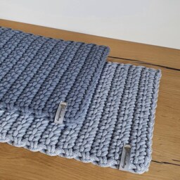 Crocheted Rug Made From 100% Recycled Cotton - thumbnail 3