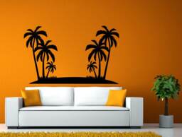 Palm Tree Beach Sand Island Vacation Tropics Summer Fun Diy Wall Stickers Decals Vinyl Mural Decor Art L2155 - thumbnail 1