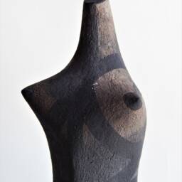 Ceramic Sculpture, Black Ceramics, Ceramic Figurine, African Figure, Sculpture For The Garden, Ceramics Raku, Art & Collecting, Woman Figurine - thumbnail 3